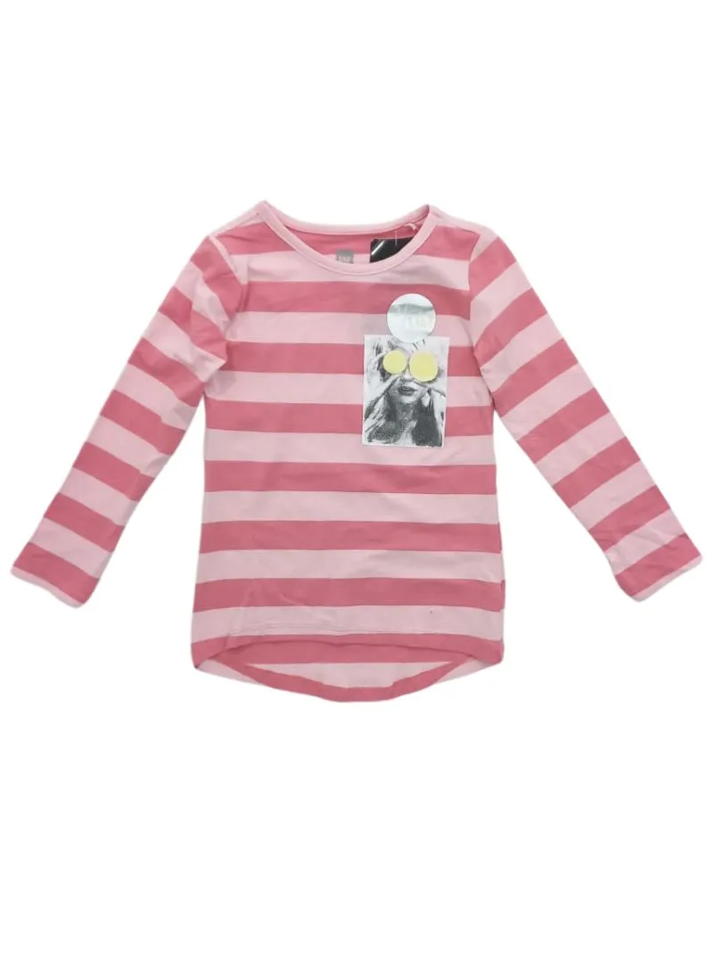 STRIPED PRINTED LONG SLEEVE TEE sold by FBO