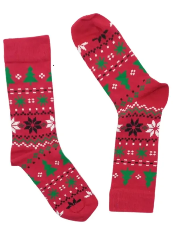 CHRISTMAS PRINT DETAIL SOCKS sold by FBO