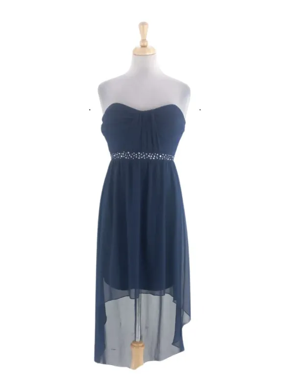 SEQUINCE DETAIL STRAPLESS HIGH LOW DRESS sold by FBO