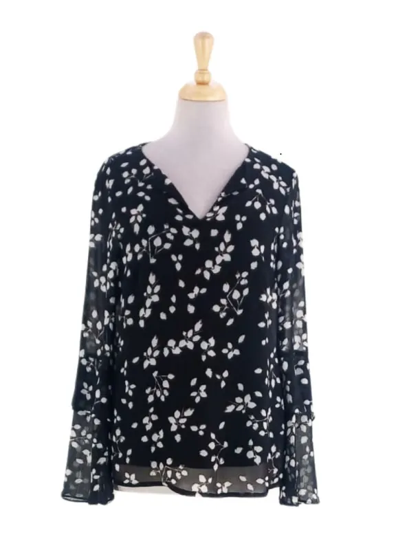 V NECK PRINTED BLOUSE sold by FBO