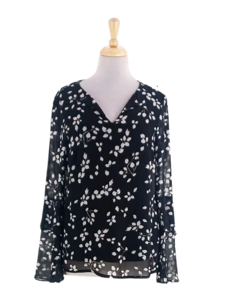 V NECK PRINTED BLOUSE sold by FBO