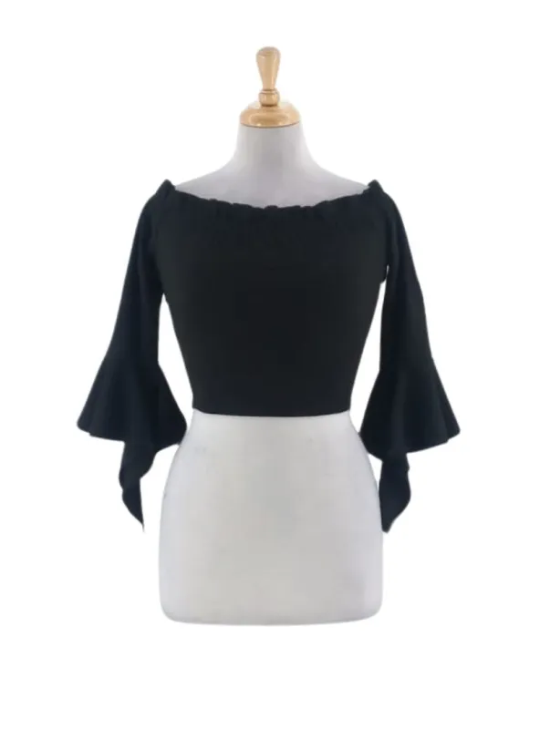 OFF THE SHOULDER FLARE SLEEVE BLOUSE sold by FBO