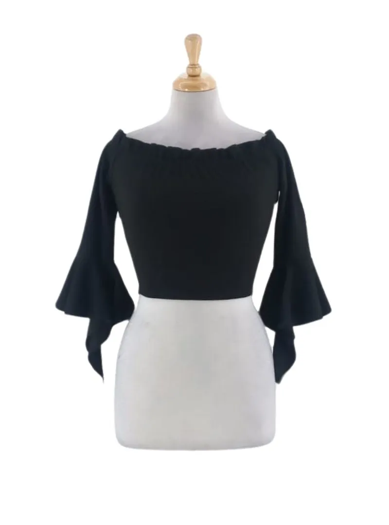 OFF THE SHOULDER FLARE SLEEVE BLOUSE sold by FBO