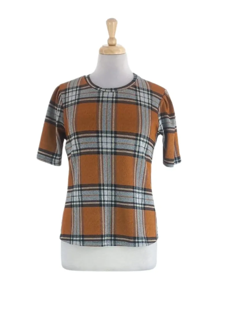 CHECKERD DETAIL BLOUSE sold by FBO