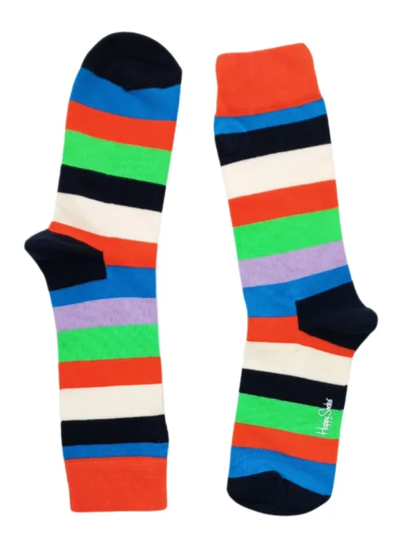 MULTI COLOR STRIPE PRINT SOCKS sold by FBO