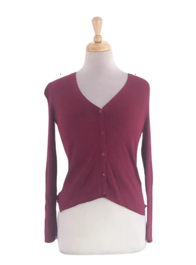 STRIPED BUTTONED KNIT CARDIGAN sold by FBO