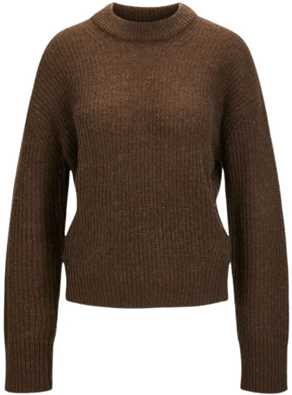 FLUFFY SOLID CREW NECK KNIT sold by FBO