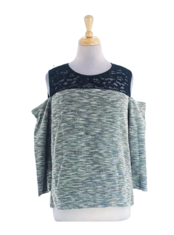 COLD SHOULDER KNIT TOP sold by FBO
