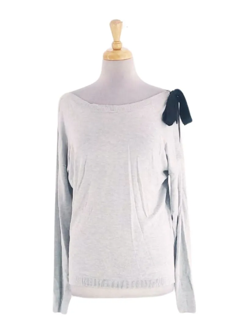 BOW DETAILED KNIT TOP sold by FBO