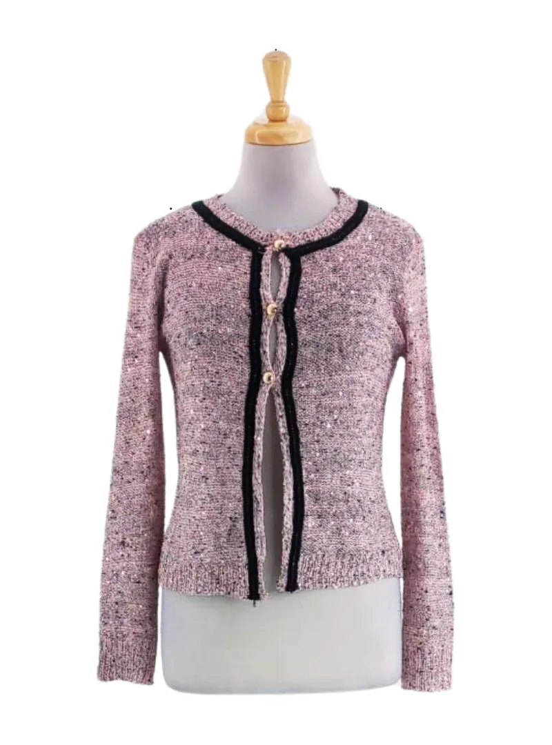 BUTTONED SEQUIN DETAIL KNIT sold by FBO