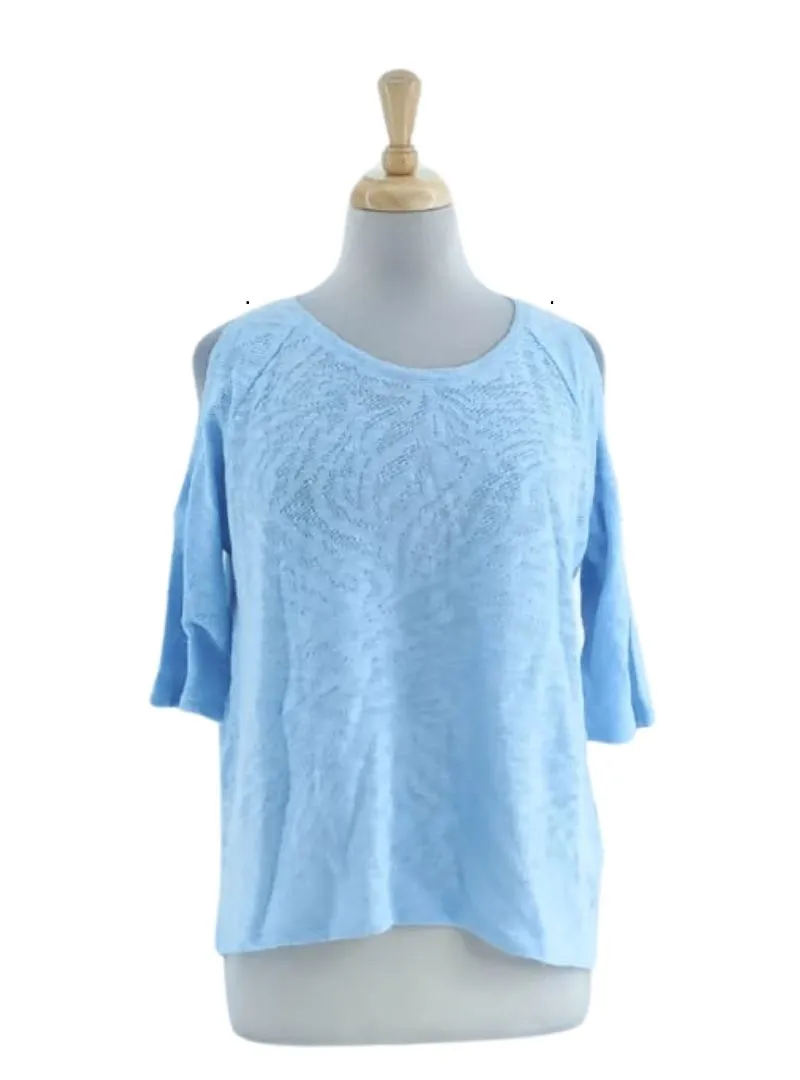 DETAIL COLD SHOULDER KNIT TOP sold by FBO