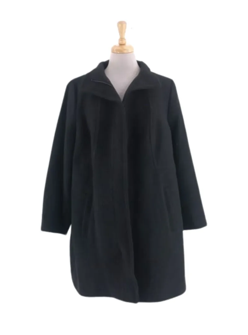 WOOL BLEND ZIP UP COAT sold by FBO