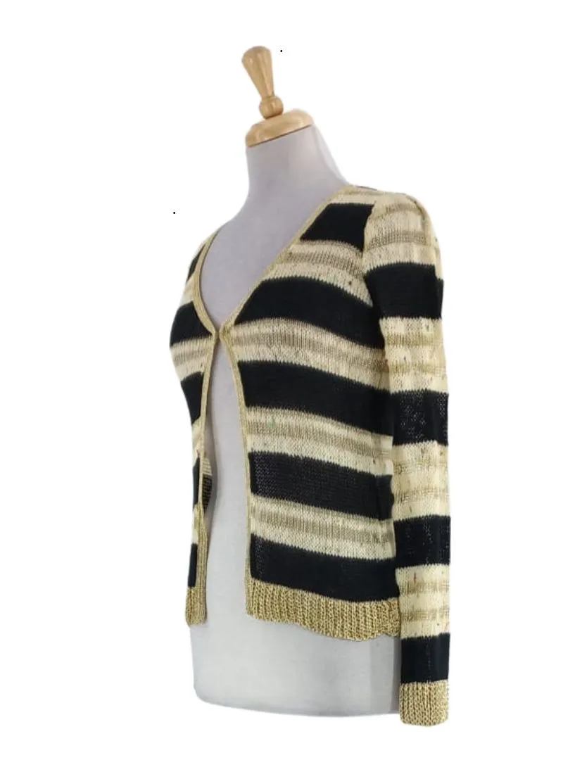 STRIPED DETAILED KNIT CARDIGAN sold by FBO product image thumbnail 2