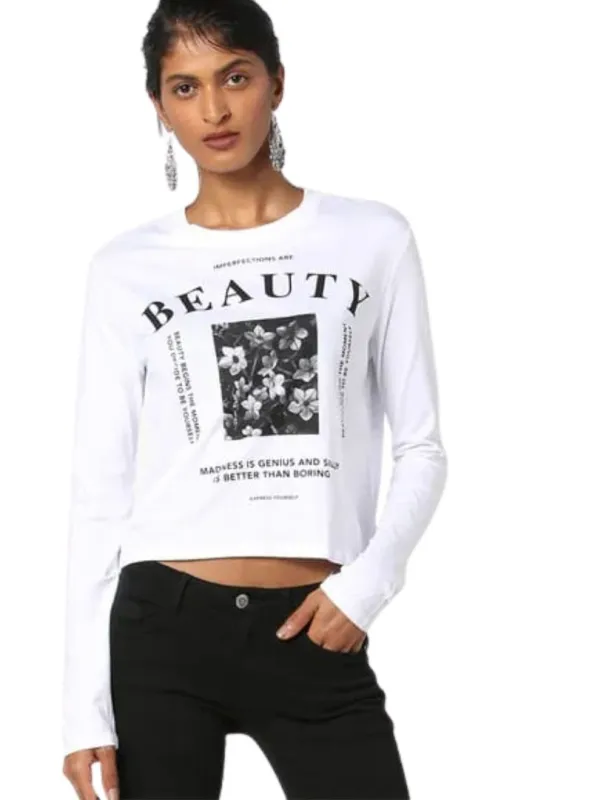 STATEMENT PRINTED LONG SLEEVE TEE sold by FBO