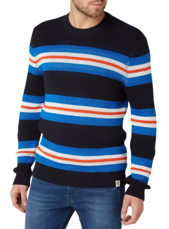 DETAILED STRIPED KNIT SWEATER sold by FBO