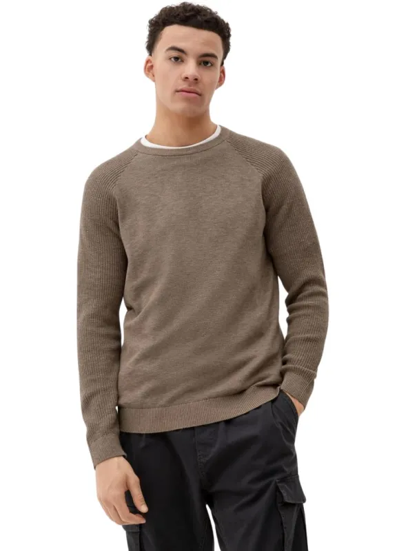 DETAILED ROUND NECK KNIT SWEATER sold by FBO