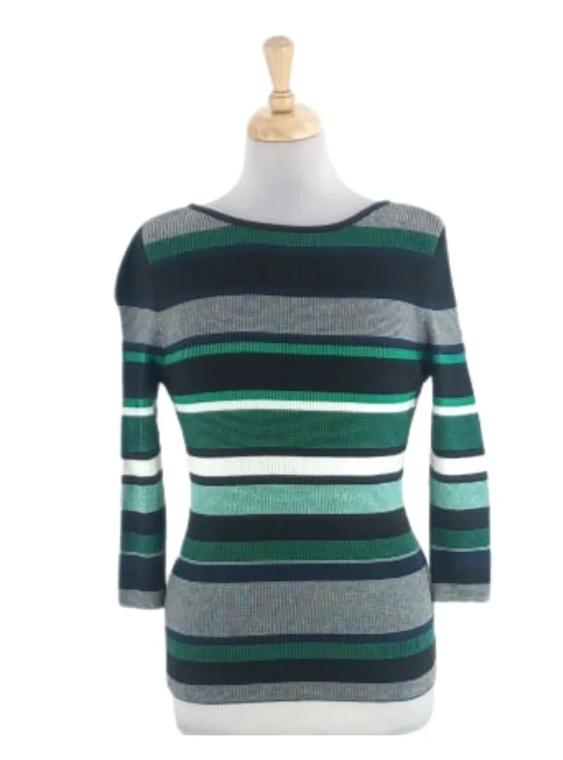 STRIPED KNIT TOP sold by FBO