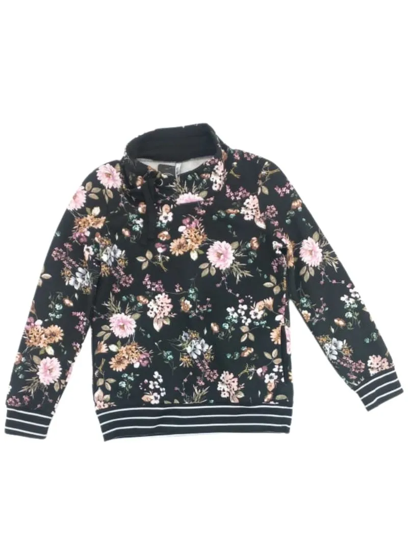 FLORAL HIGH NECK FLEECE TOP sold by FBO