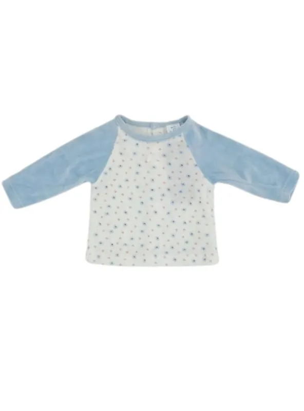 FLORAL BOW DETAILED BUTTON UP BACK TOP sold by FBO