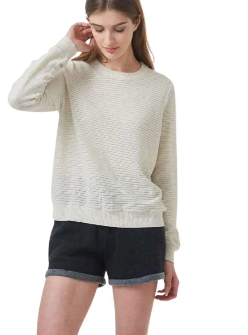 STRIPED TEXTURED JERSEY WITH SPARKLY DETAIL sold by FBO