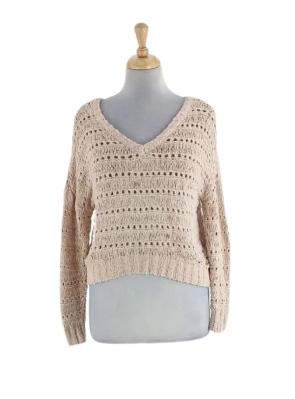 PATTERNED TEXTURED V-NECK JERSEY sold by FBO