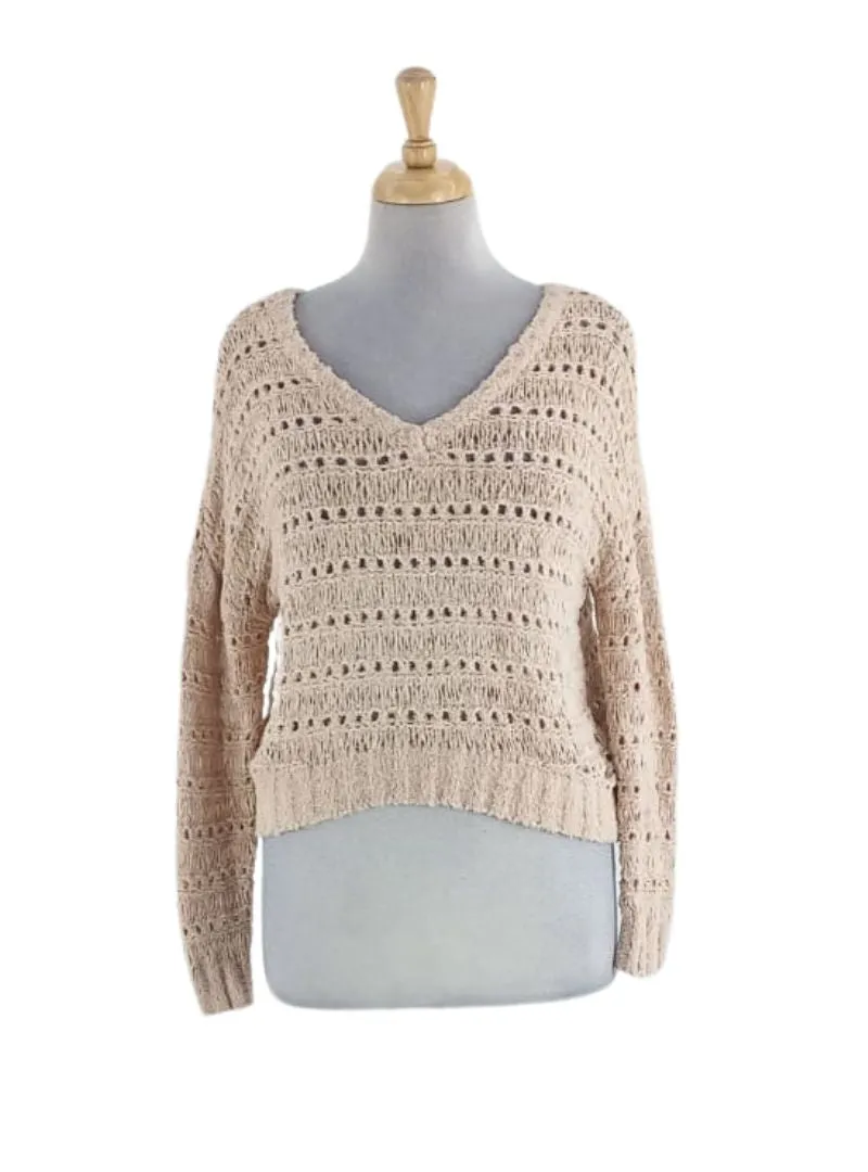 PATTERNED TEXTURED V-NECK JERSEY sold by FBO