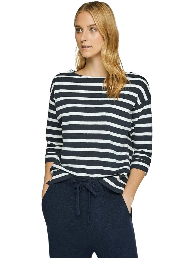3/4 SLEEVE STRIPED TOP sold by FBO