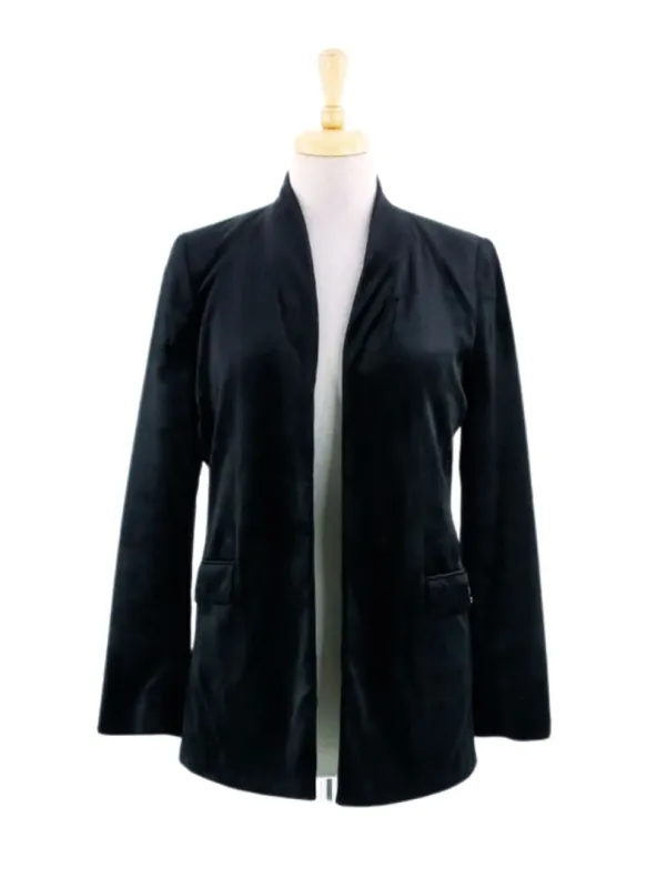 OPEN FRONT VELVET CASUAL BLAZER sold by FBO