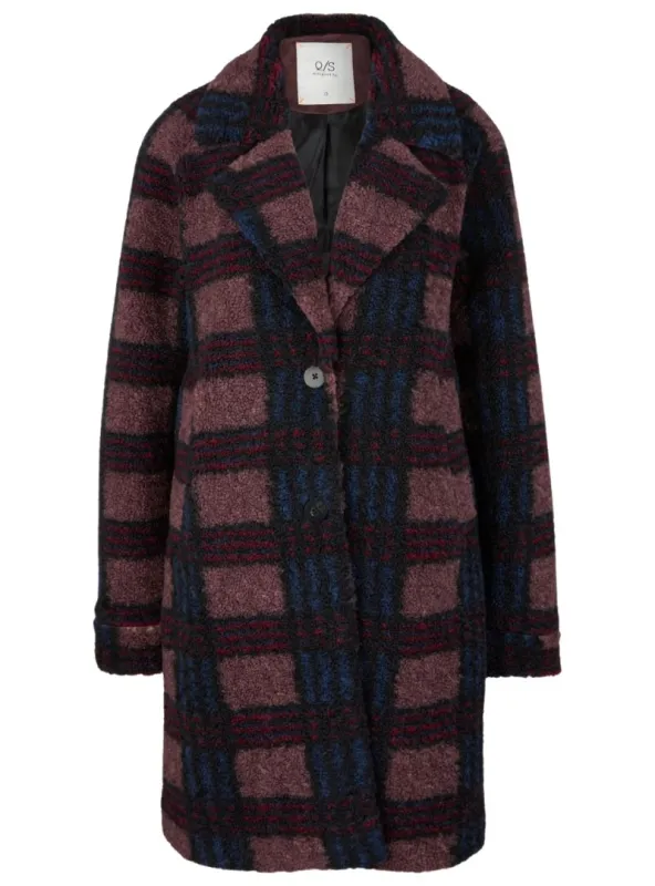 CHECKERD BUTTON UP TEDDY COAT sold by FBO