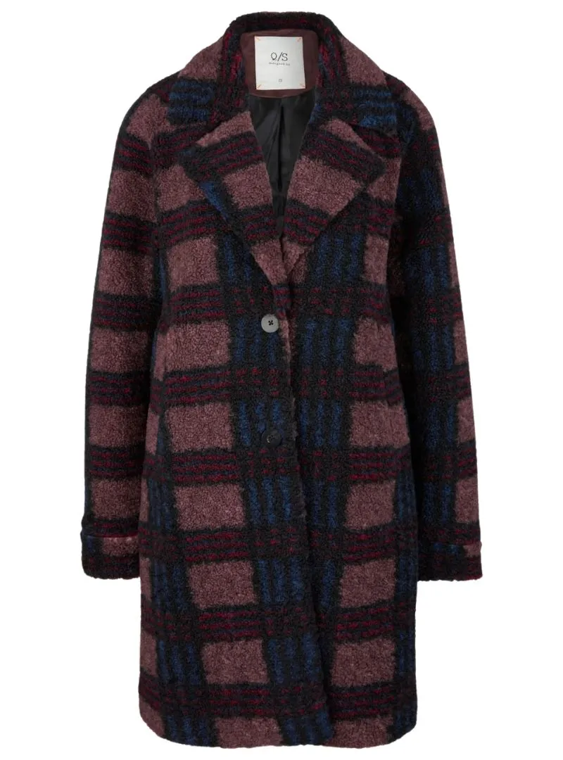 CHECKERD BUTTON UP TEDDY COAT sold by FBO
