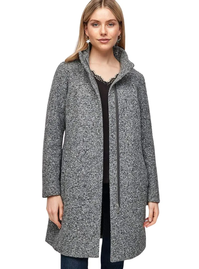 HIGH NECK TEXTURED ZIP UP COAT sold by FBO product image thumbnail 2