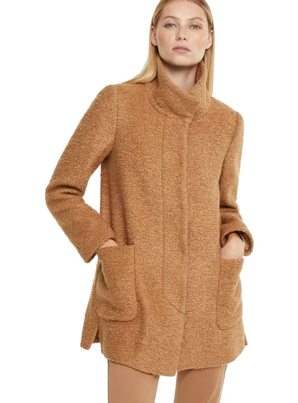 HIGH NECK TEXTURED COAT sold by FBO