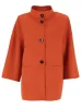 SOFT WOOL BLEND BUTTON UP COAT sold by FBO