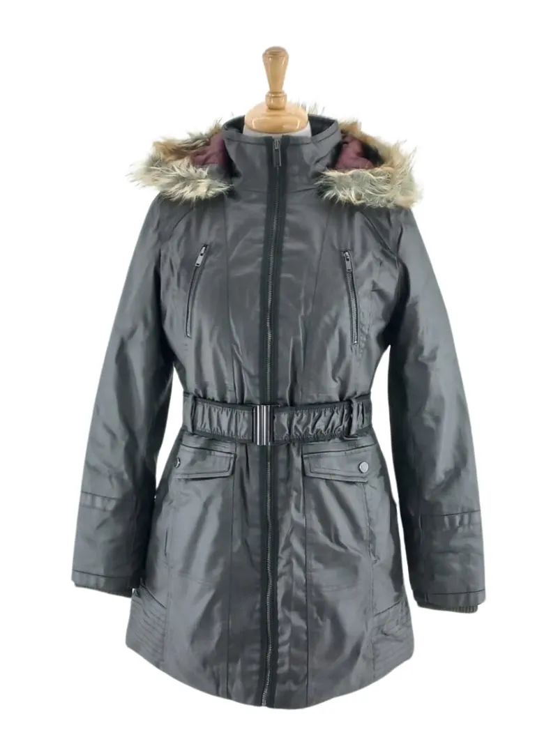 FUR HOODED MULTI POCKET PARKA JACKET sold by FBO