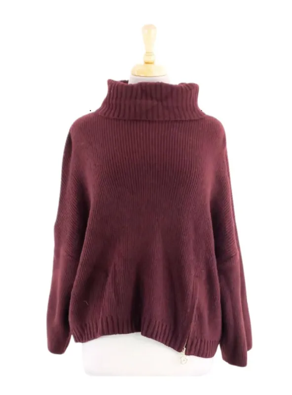 TURTLENECK ZIP DETAIL KNIT sold by FBO