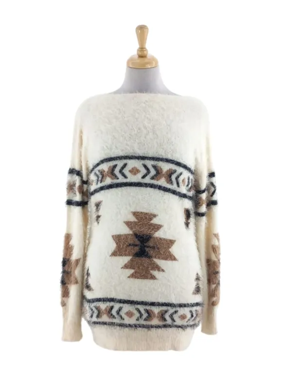PATTENED DETAILED FLUFFY JERSEY sold by FBO