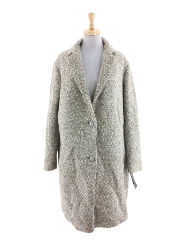 TEXTURED BUTTON LONG LENGTH COAT sold by FBO