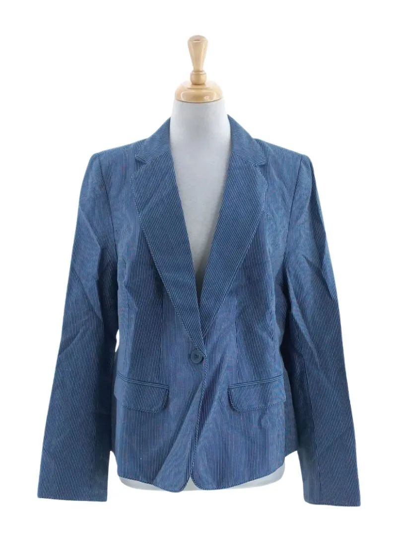 STRIPED MOCK POCKET BLAZER sold by FBO