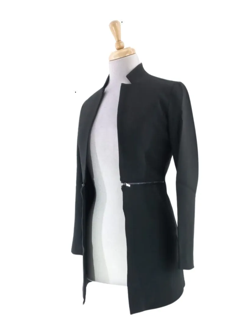 DETAILED ZIP CASUAL OPEN FRONT BLAZER sold by FBO product image thumbnail 2