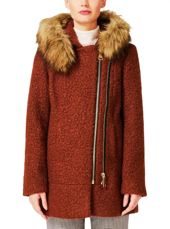 WOOL BLEND HOODED COAT sold by FBO