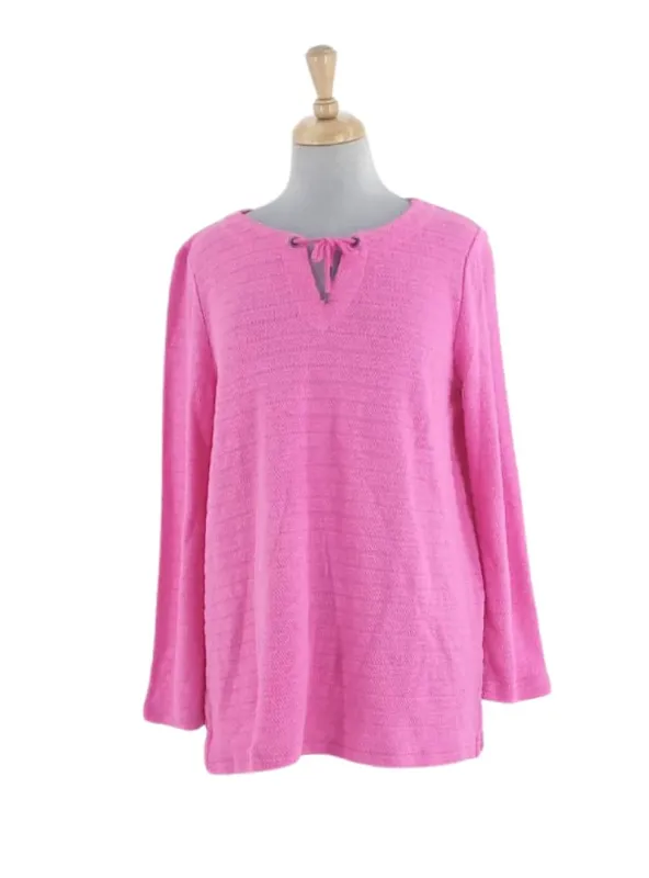 STRIPED TEXTURED KNIT TOP sold by FBO