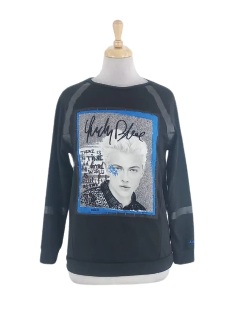 PRINTED DETAILED FLEECE TOP sold by FBO