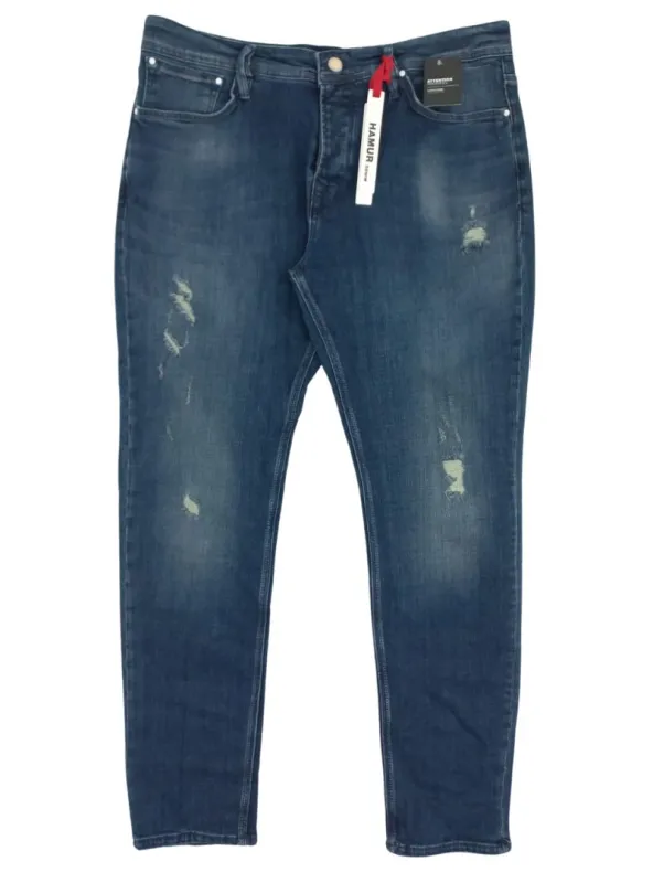DISTRESSED RIPPED LUXURY DENIM sold by FBO