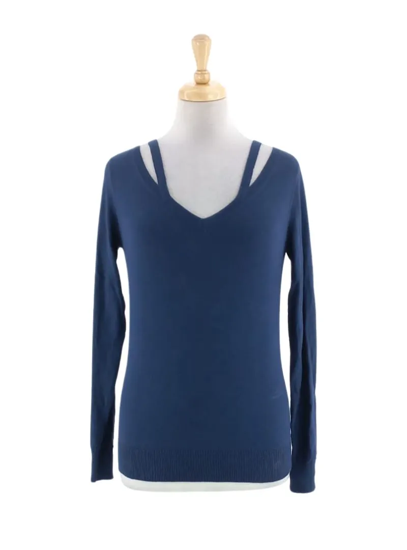 CUT OUT DETAIL KNITTED TOP sold by FBO