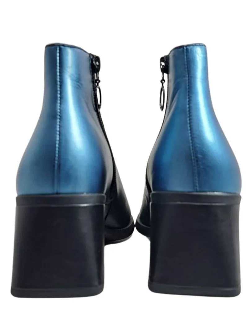 TWO TONE VINTAGE BLOCK HEEL BOOTS sold by FBO product image thumbnail 3
