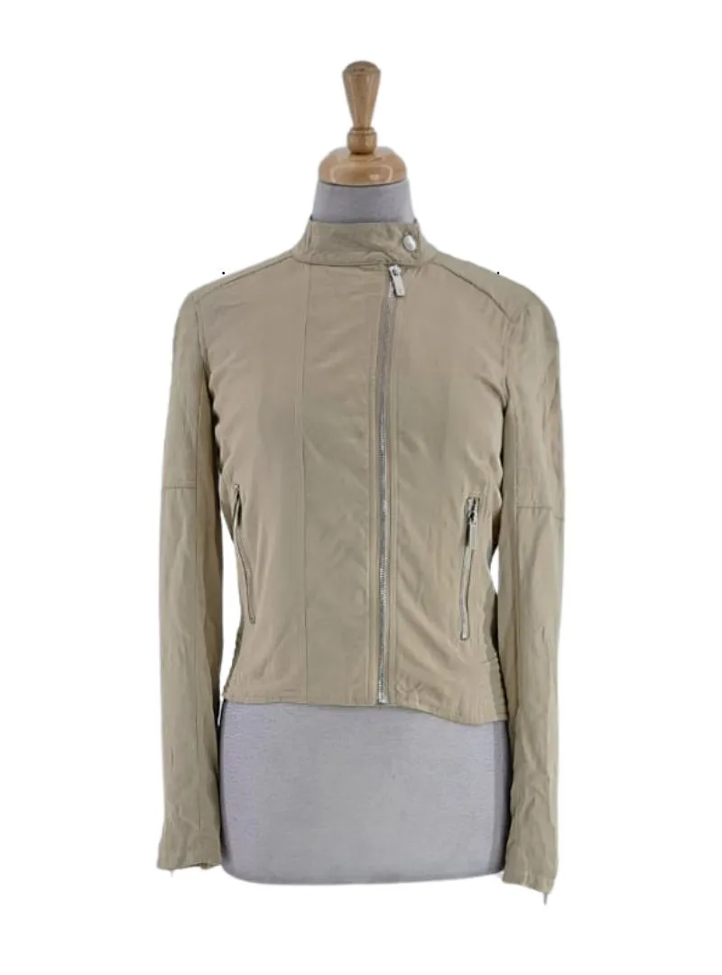 STITCHED DETAILED BIKER JACKET sold by FBO