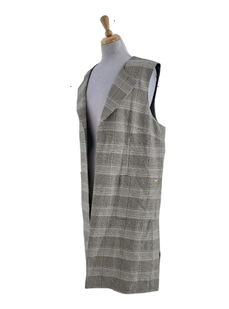 BRANDED CHECK PATTERN SLEEVELESS JACKET sold by FBO product image thumbnail 2