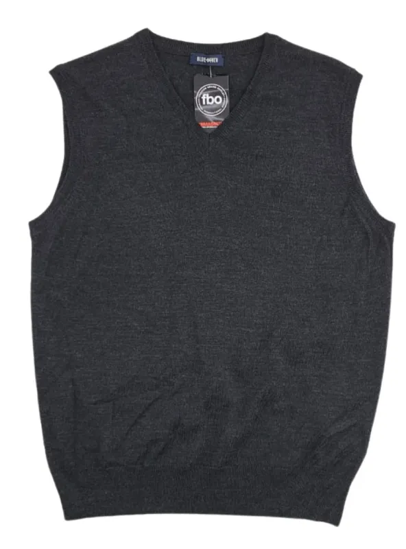 V-NECK EMBRIODED LOGO SLEEVELESS PULLOVER sold by FBO