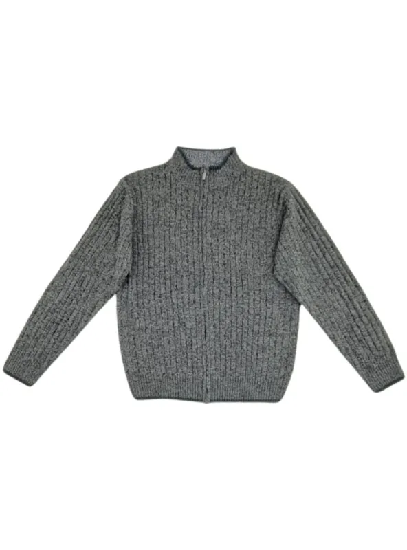 ZIP UP TEXTURED KNIT JACKET sold by FBO