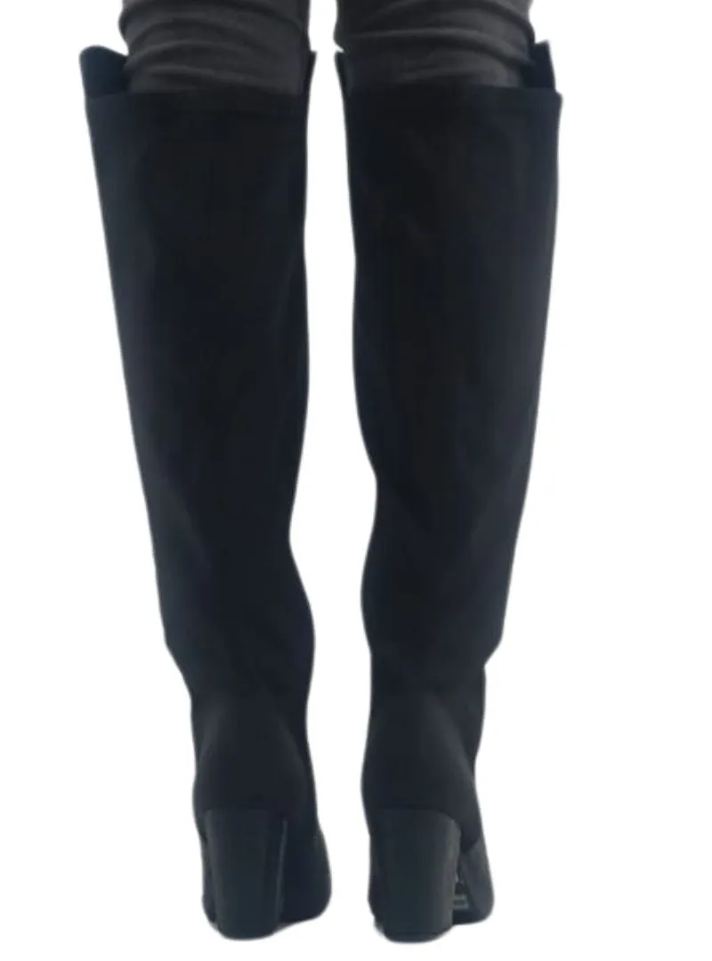 ANIMAL PRINT STRETCH LONG LENGTH BLOCK HEEL BOOTS sold by FBO product image thumbnail 3